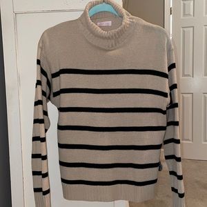 Tan and black stripped sweater